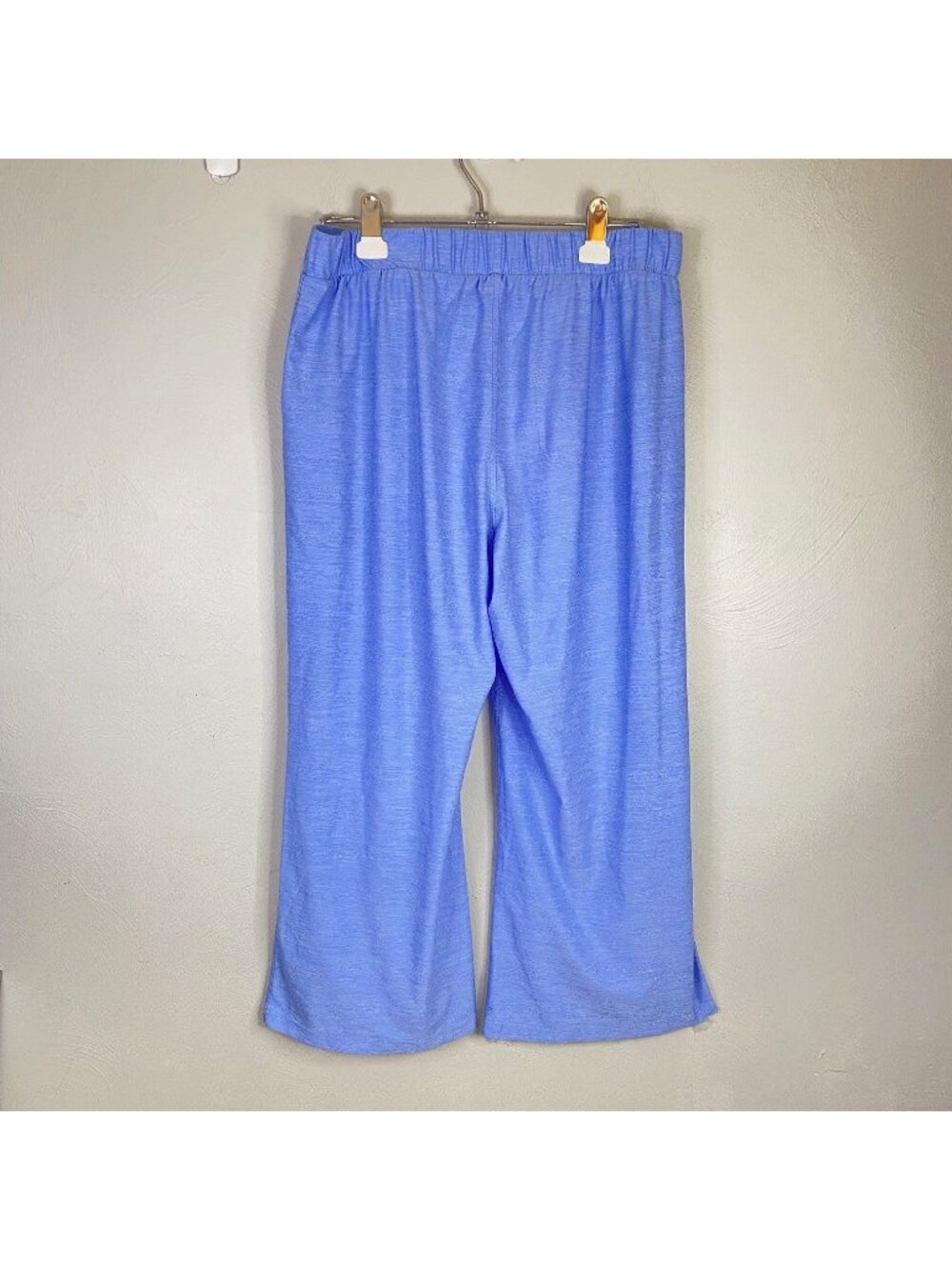 Duluth Armachillo Wide Leg Cropped Capri Lounge Pajama Pants Blue Cool Stretchy - Picture 2 of 9